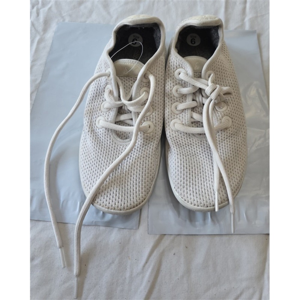 PO Allbirds 6 Tree Runner Casual Tie Flats White 131454